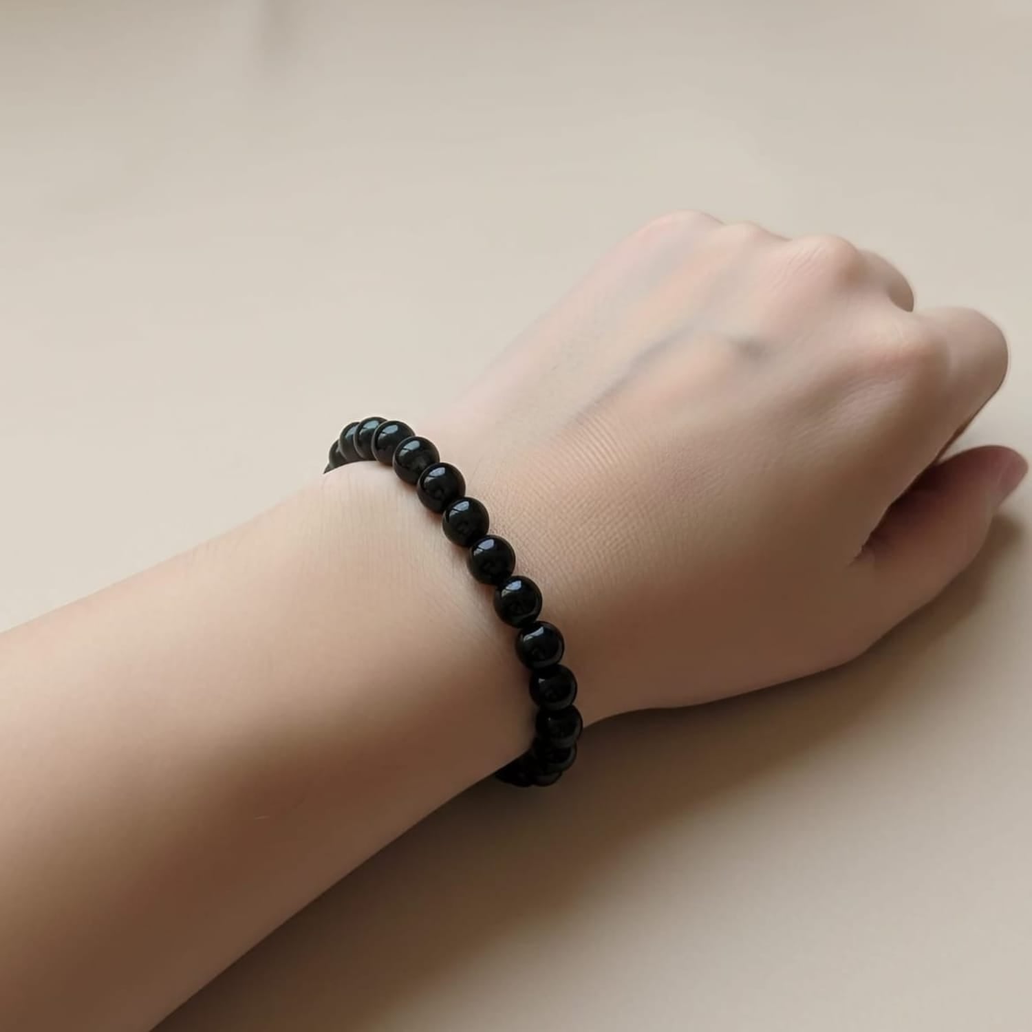 Bracelet en obsidienne noire naturelle | Bijou en cristal de protection certifié