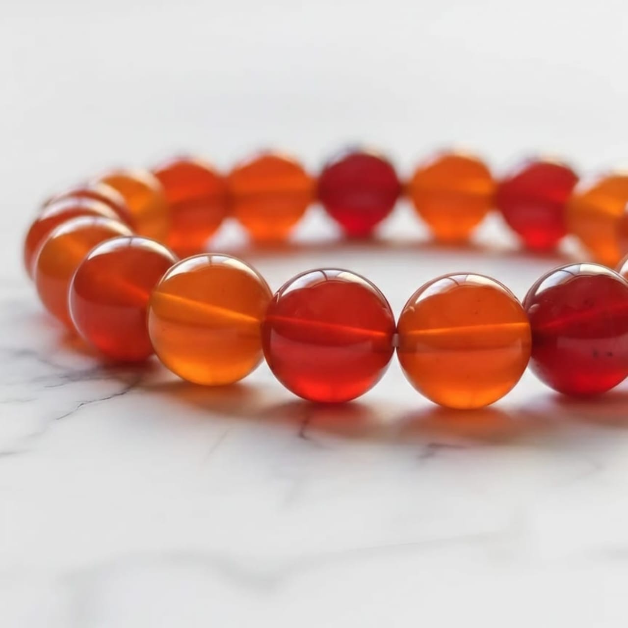 Carnelian Natural Stone Bracelet | Certified Energizing Crystal Jewelry