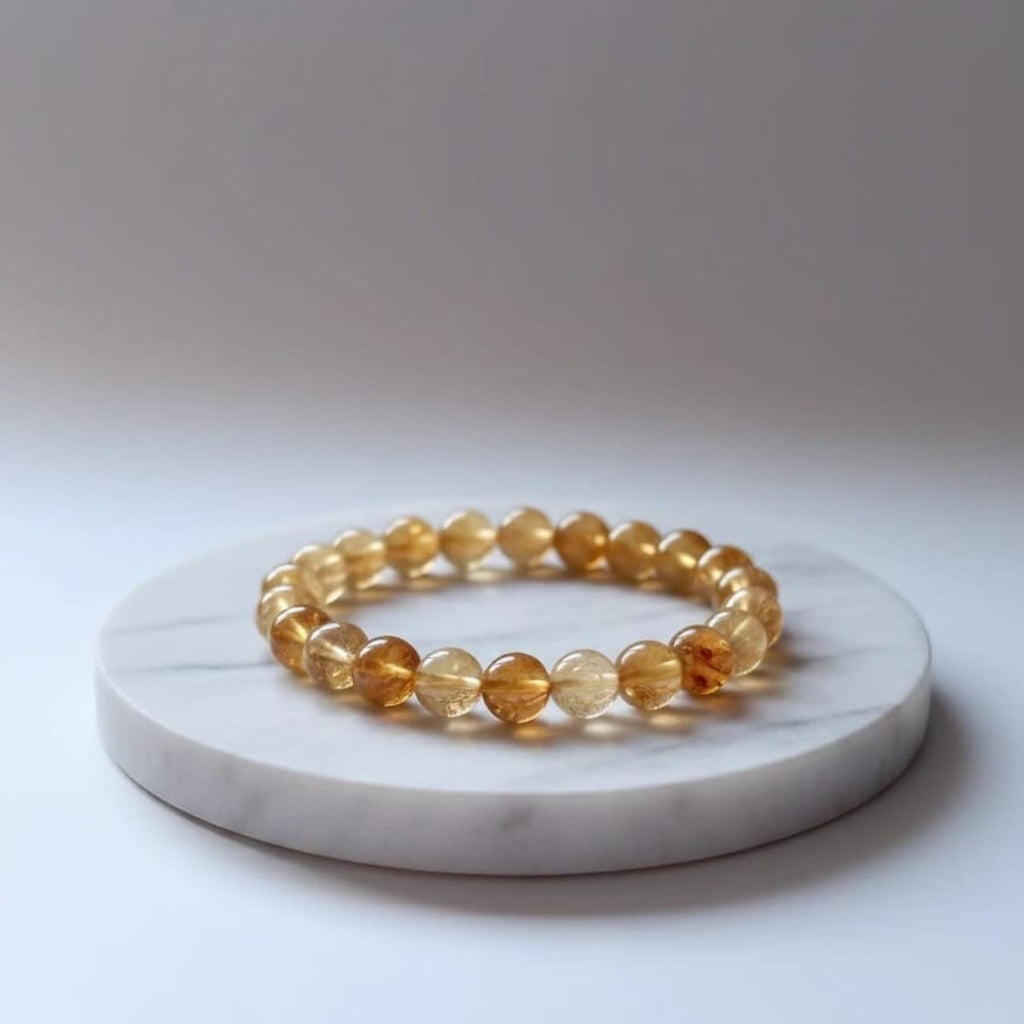 Citrine Natural Stone Bracelet | Certified Abundance Crystal Jewelry