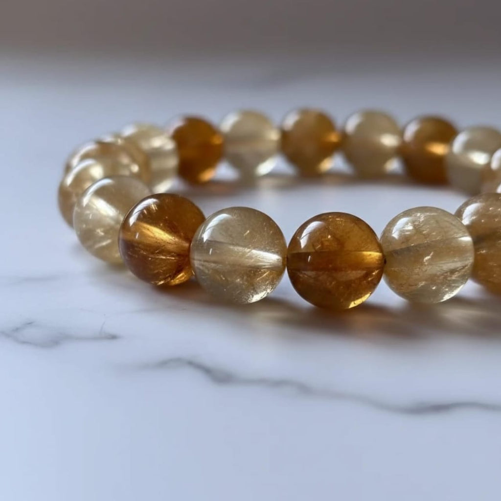 Citrine Natural Stone Bracelet | Certified Abundance Crystal Jewelry