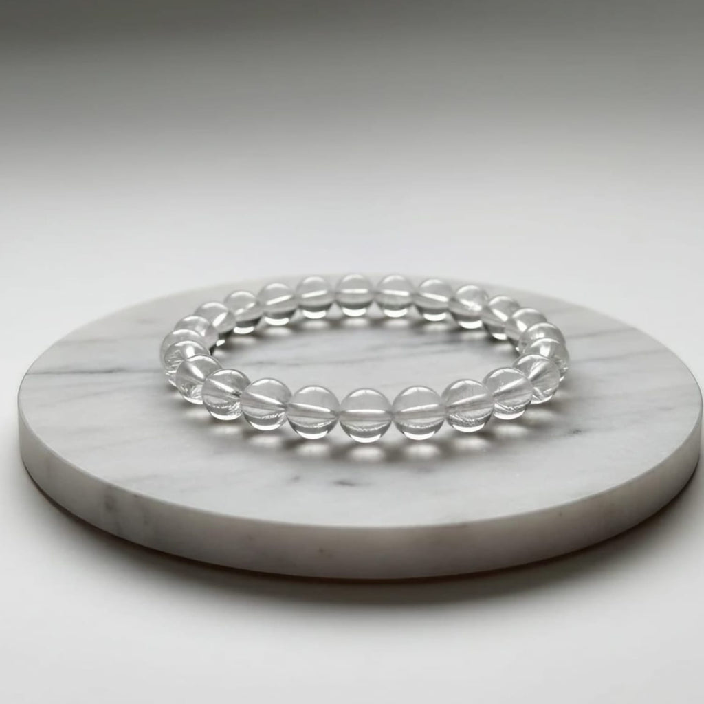 Clear Quartz Natural Stone Bracelet | Certified Master Healer Crystal Jewelry