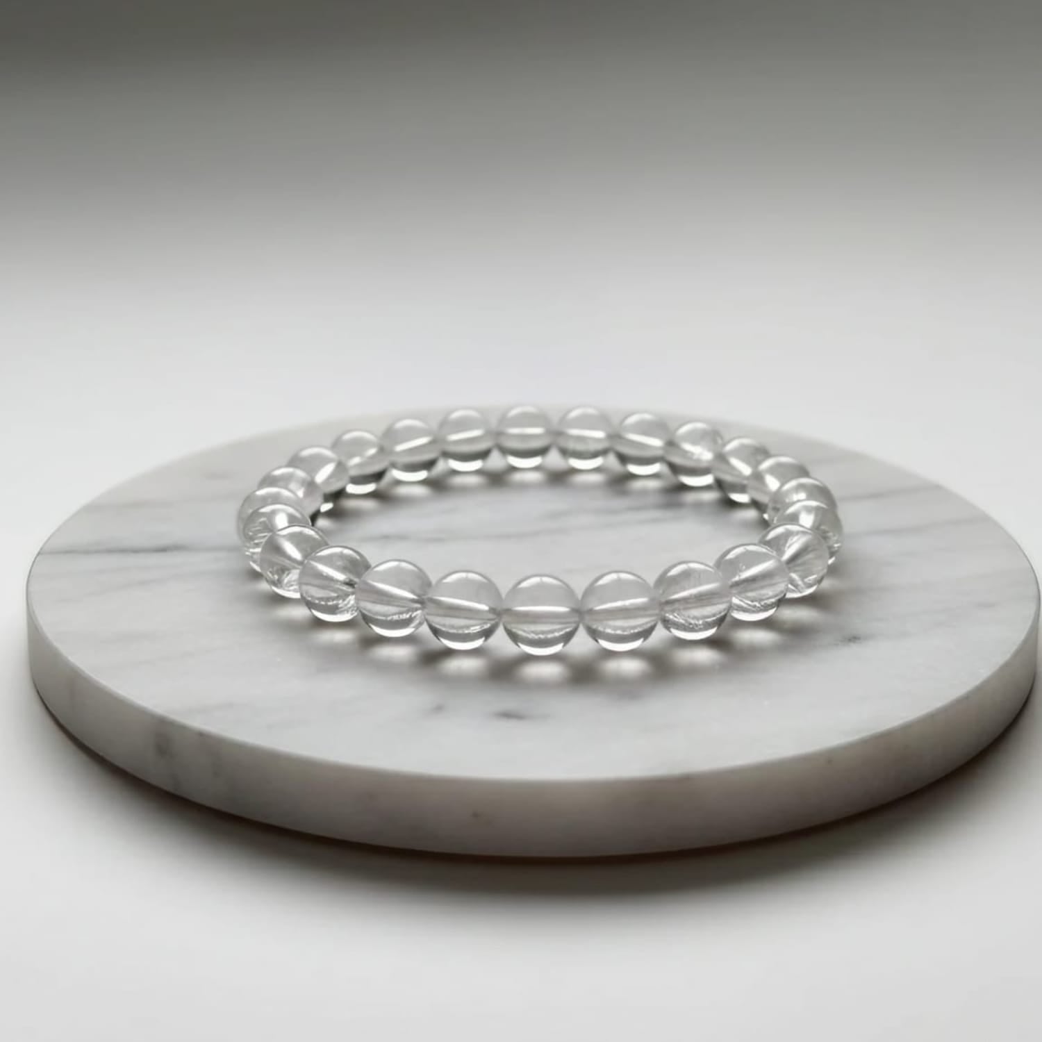 Clear Quartz Natural Stone Bracelet | Certified Master Healer Crystal Jewelry