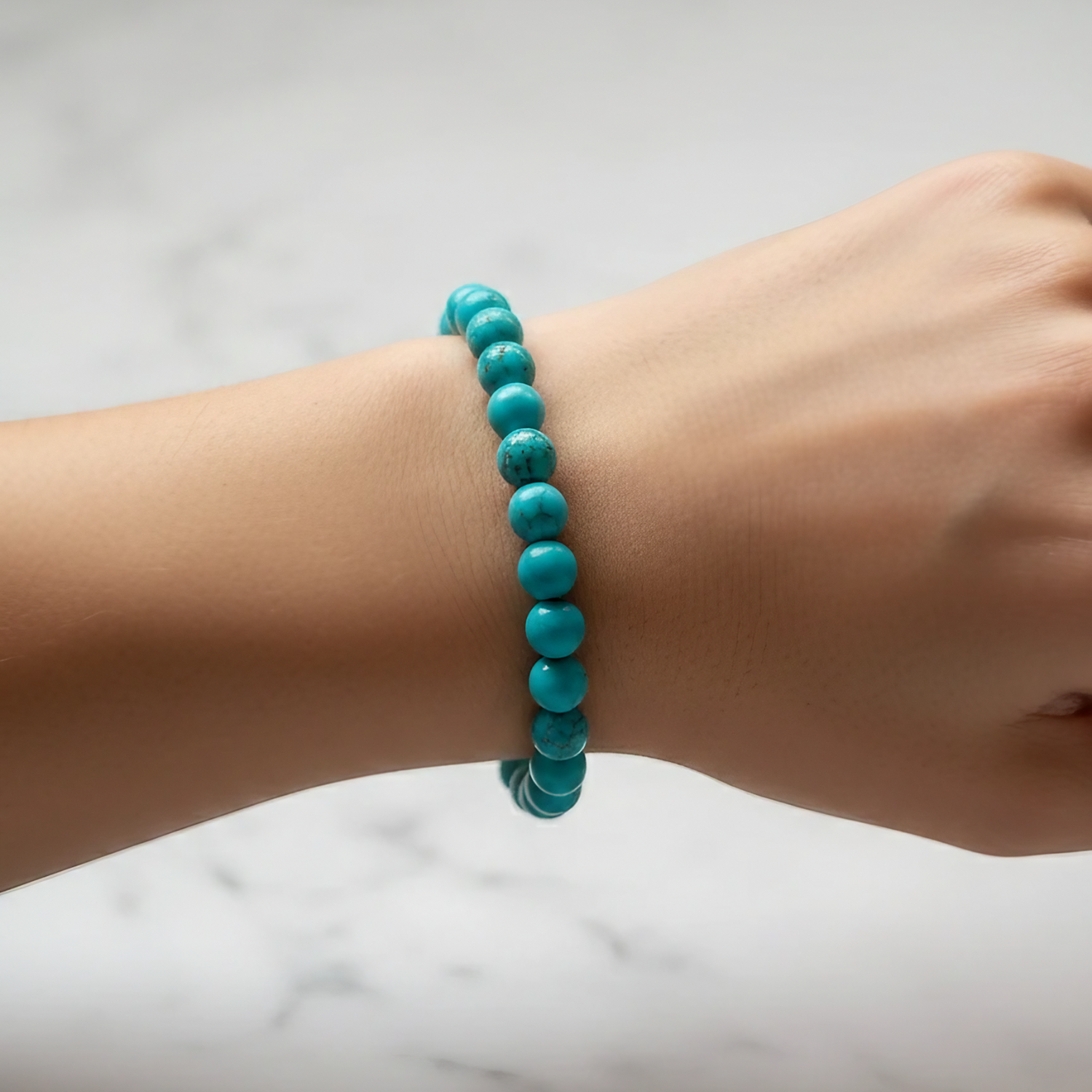 Firoza(Turquoise) Natural Stone Bracelet | Certified Stone of Protection & Prosperity Jewelry