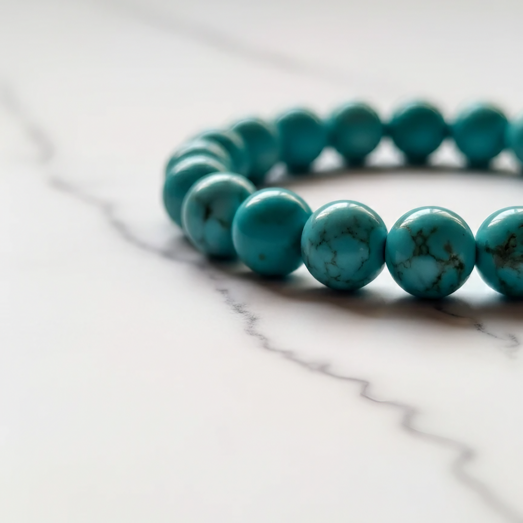 Firoza(Turquoise) Natural Stone Bracelet | Certified Stone of Protection & Prosperity Jewelry