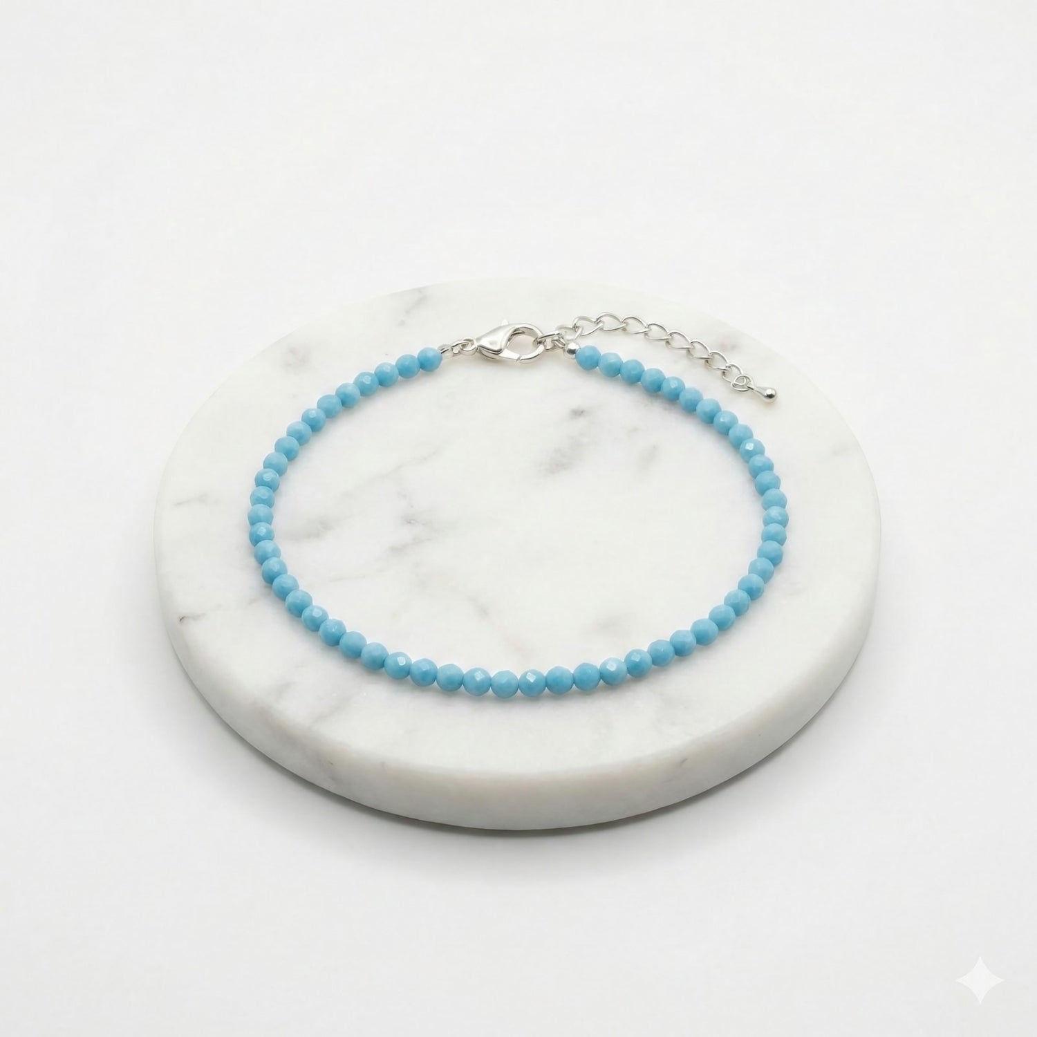 Firoza (Turquoise) Natural Stone Anklet | Certified Healing Crystal Jewelry