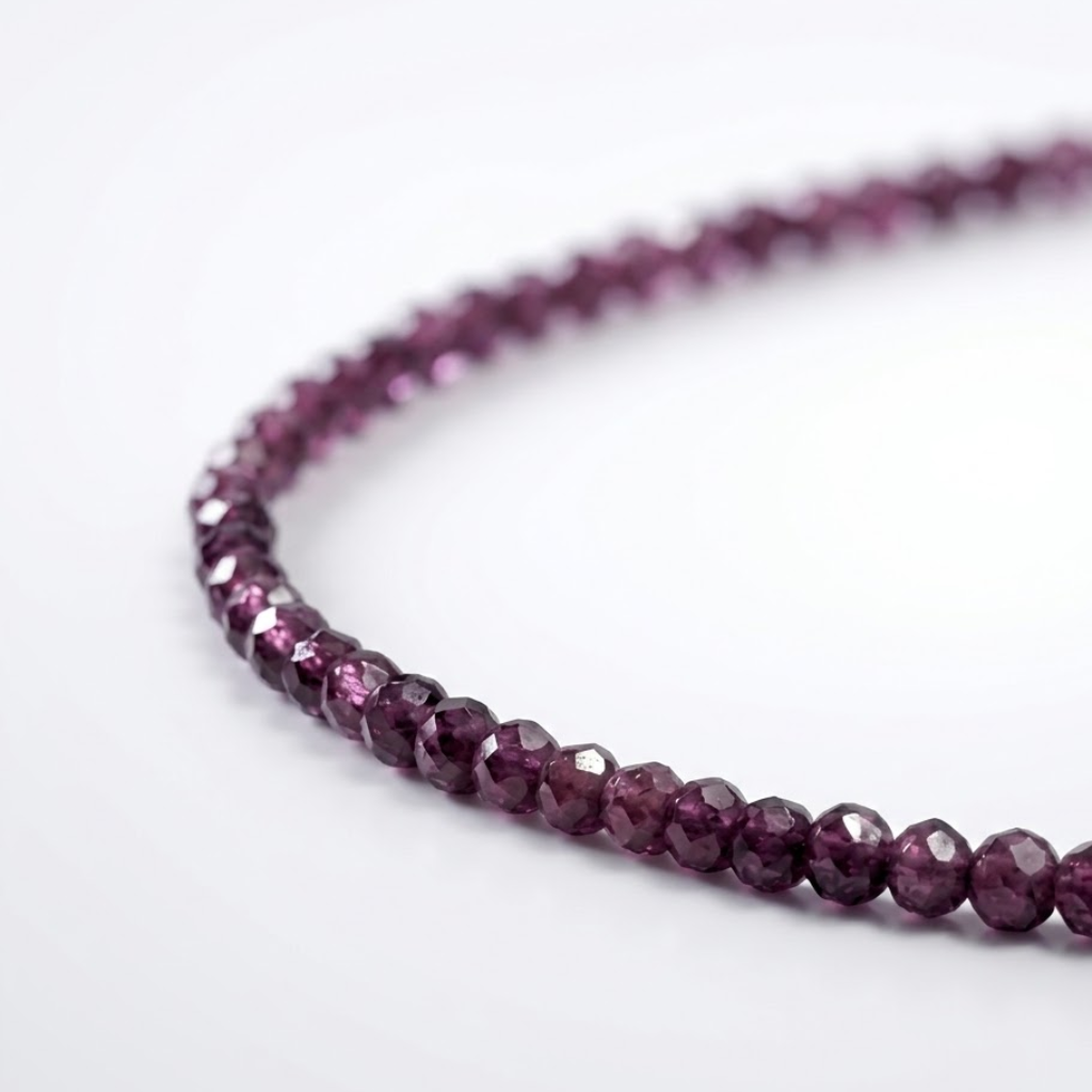 Garnet Natural Stone Anklet | Certified Healing Crystal Jewelry