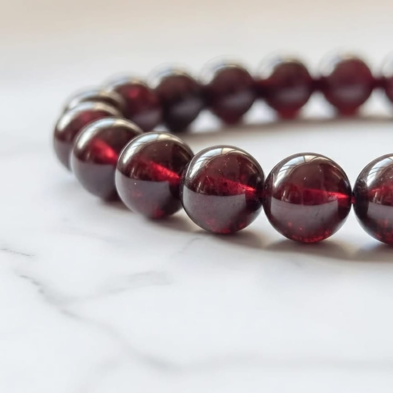 Garnet Natural Stone Bracelet | Certified Stone of Energy & Passion Jewelry
