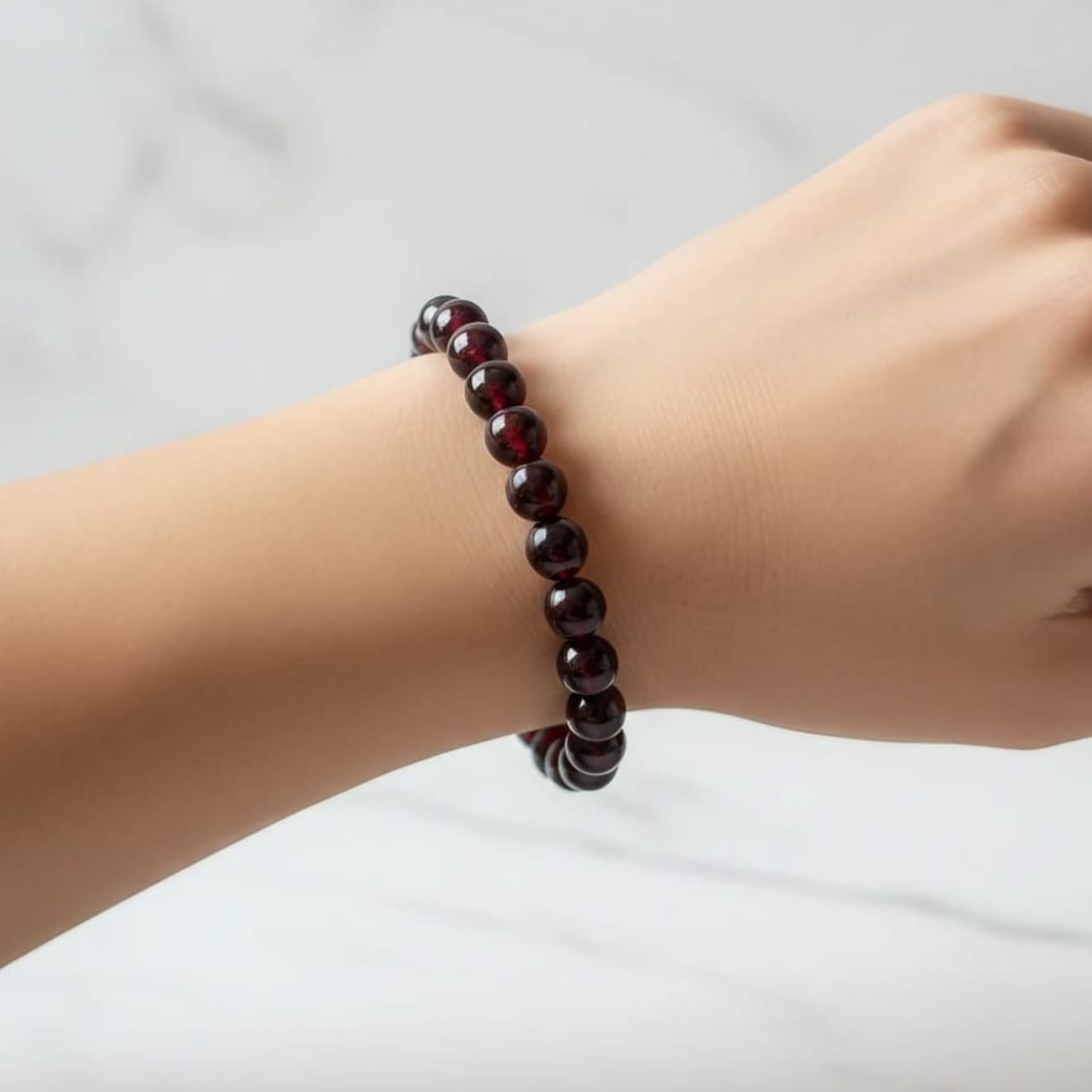 Garnet Natural Stone Bracelet | Certified Stone of Energy & Passion Jewelry