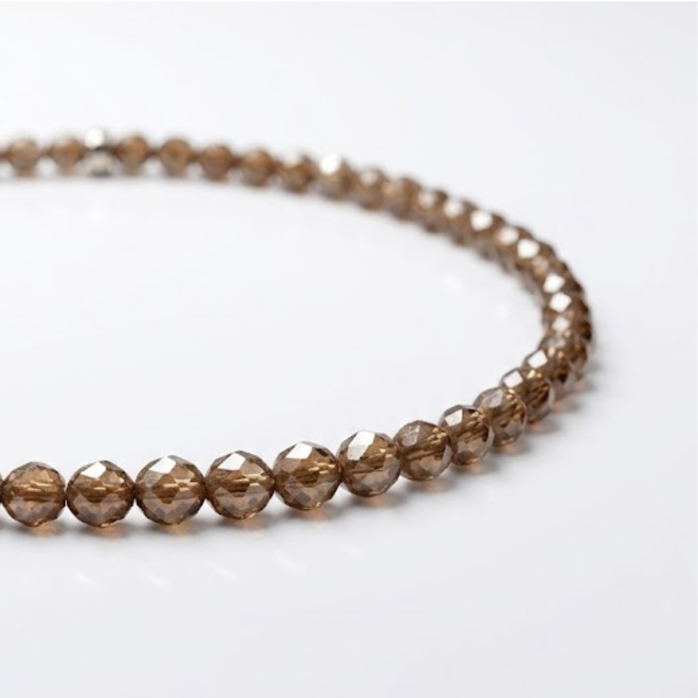 Hessonite (Gomed) Natural Stone Anklet Certified Healing Crystal Jewelry
