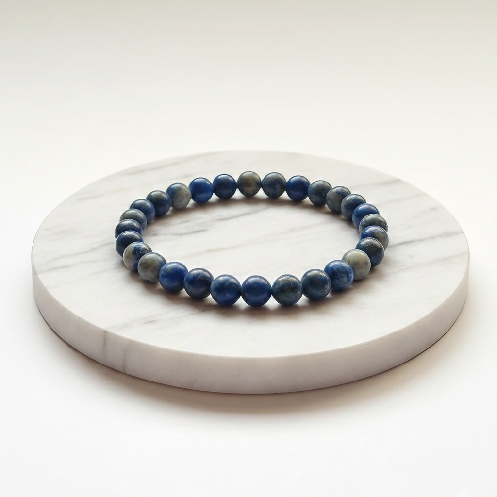 Lapis Lazuli Natural Stone Bracelet | Certified Wisdom & Spiritual Growth Crystal Jewelry
