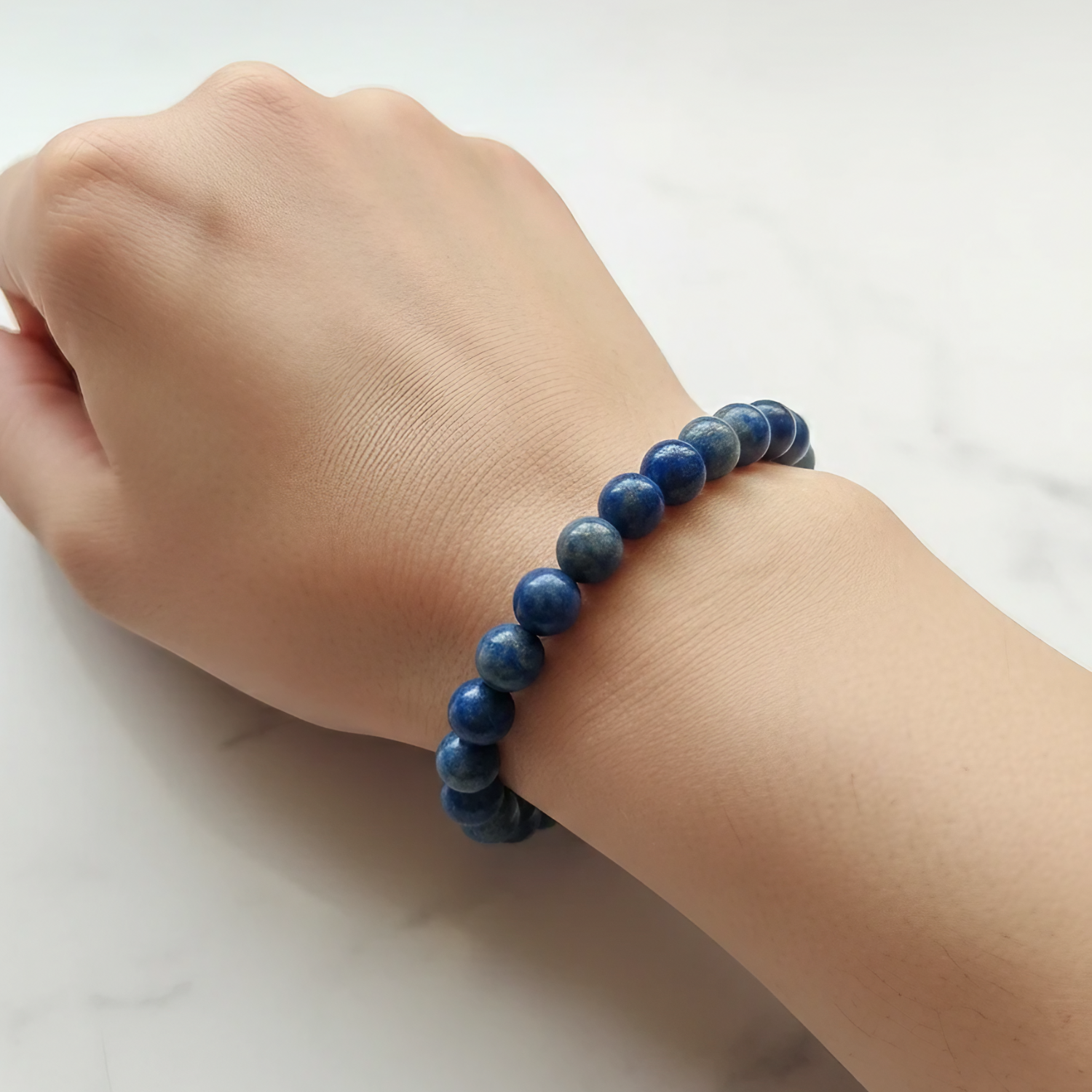 Lapis Lazuli Natural Stone Bracelet | Certified Wisdom & Spiritual Growth Crystal Jewelry