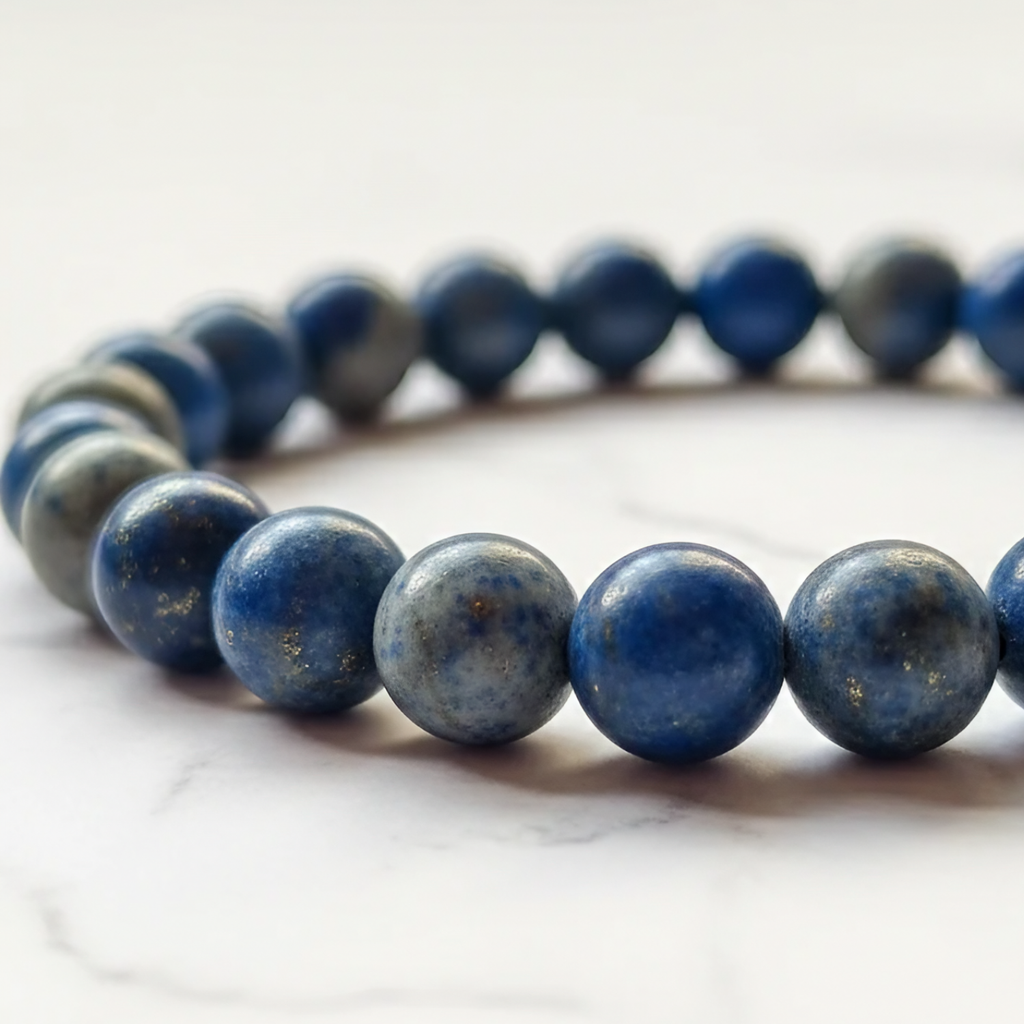 Lapis Lazuli Natural Stone Bracelet | Certified Wisdom & Spiritual Growth Crystal Jewelry