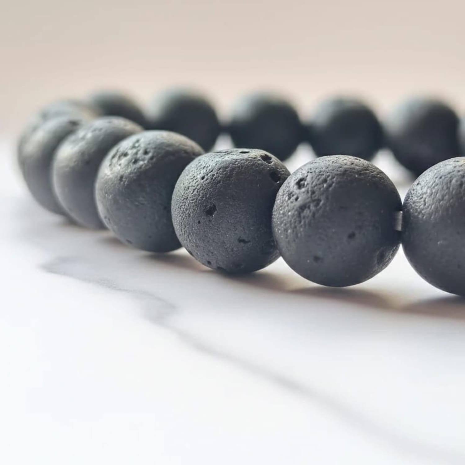 Lava Stone Natural Stone Bracelet | Certified Grounding & Emotional Stability Crystal Jewelry