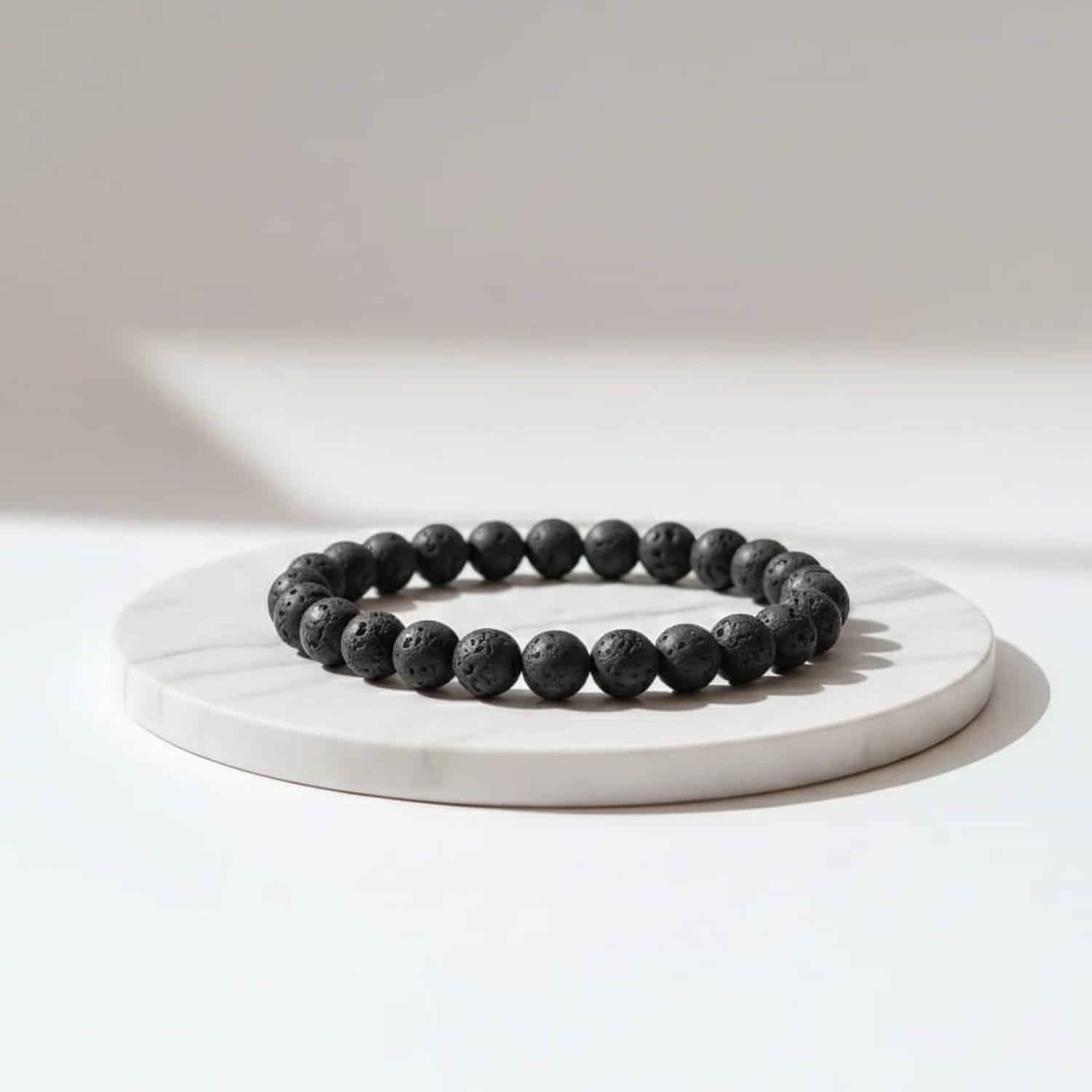 Lava Stone Natural Stone Bracelet | Certified Grounding & Emotional Stability Crystal Jewelry