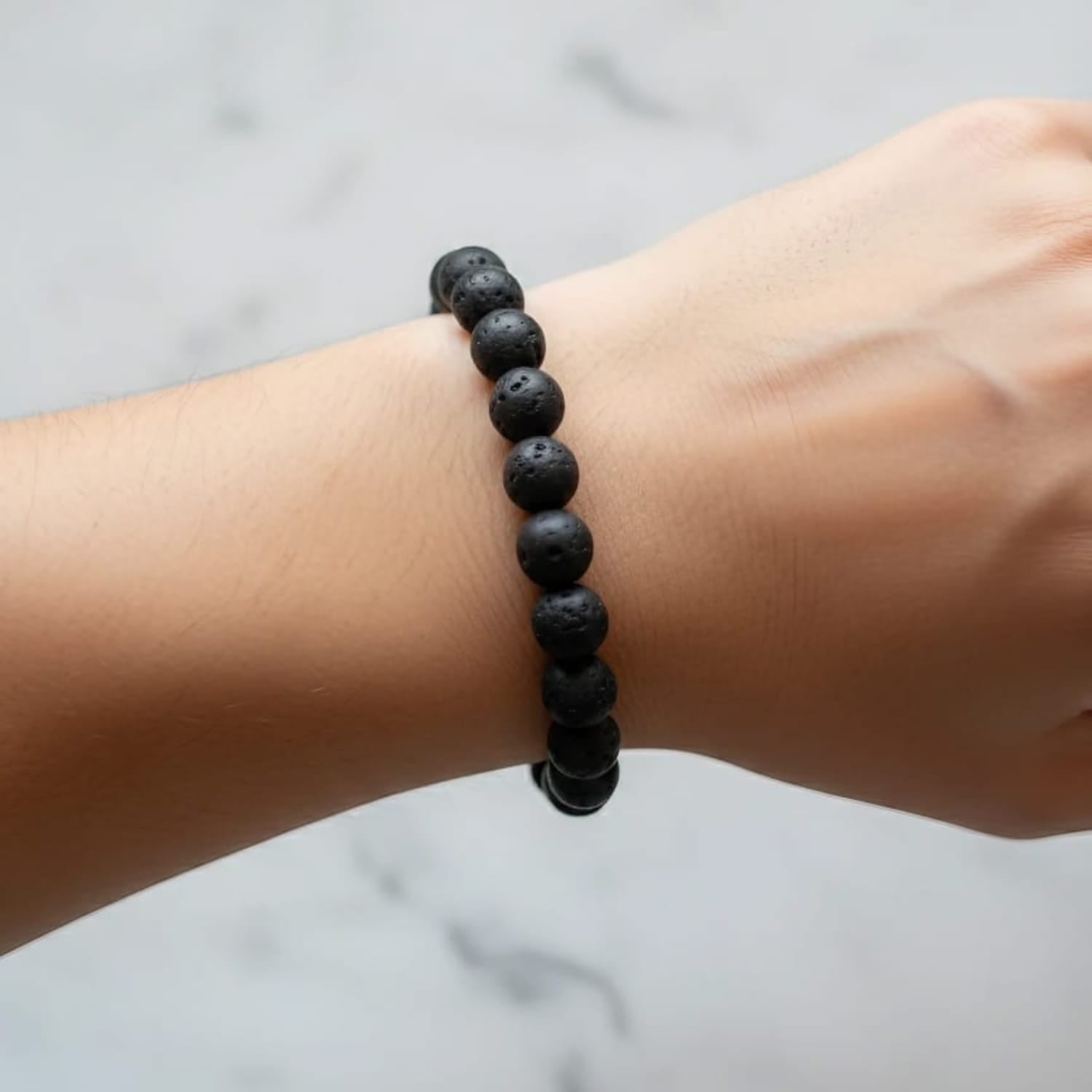 Lava Stone Natural Stone Bracelet | Certified Grounding & Emotional Stability Crystal Jewelry