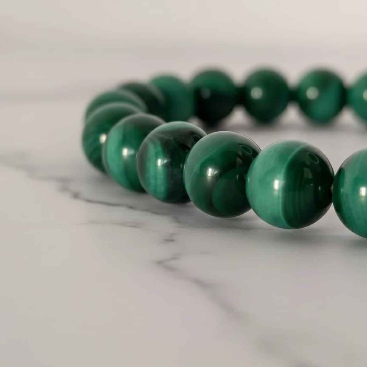 Malachite Natural Stone Bracelet | Certified Deep Healing & Transformation Crystal Jewelry