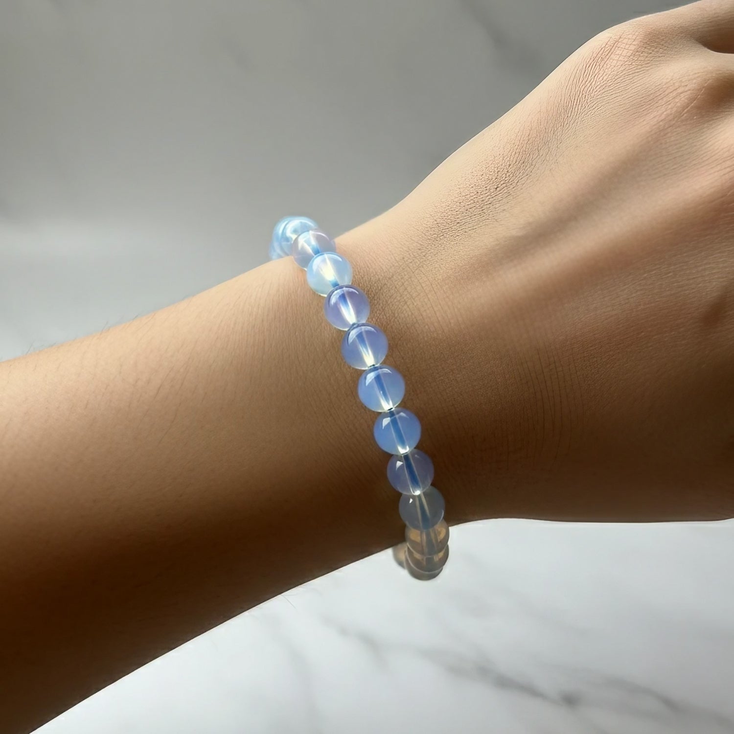 Opalite Natural Stone Bracelet | Certified Persistence & Transition Crystal Jewelry
