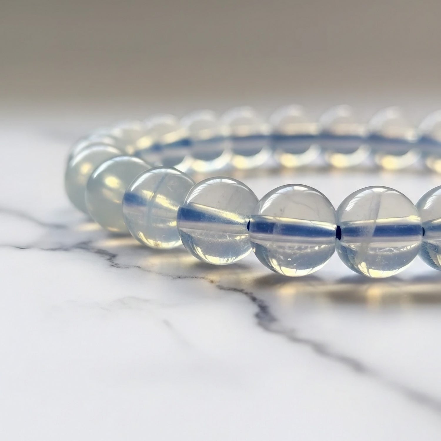 Opalite Natural Stone Bracelet | Certified Persistence & Transition Crystal Jewelry