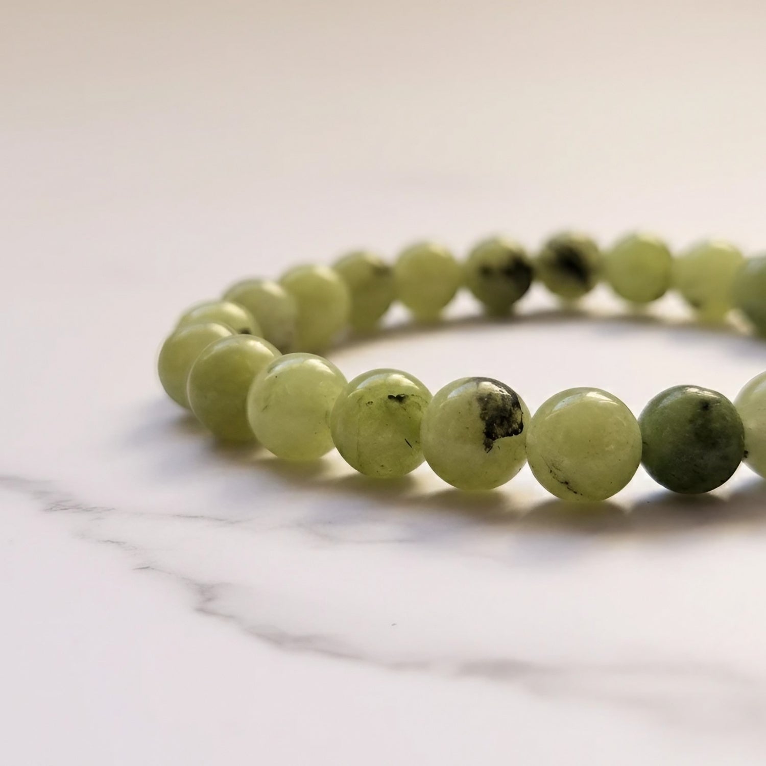 Perhnite Natural Stone Bracelet | Certified Spiritual Growth & Prophecy Crystal Jewelry