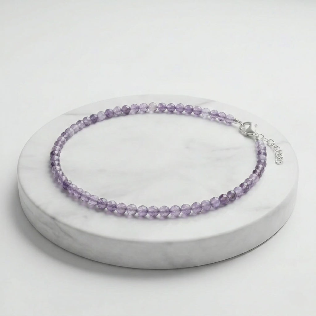 Pulsera de Piedra Natural de Piedra Lunar | Joyería de Cristales de Intuición y Equilibrio Certificada