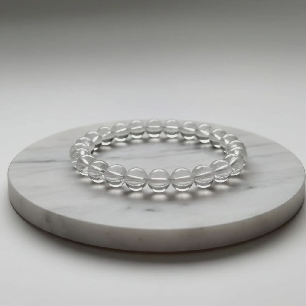 Clear Quartz Natural Stone Bracelet | Certified Master Healer Crystal Jewelry