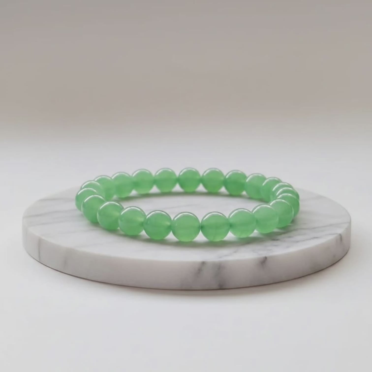 Green Aventurine Natural Stone Bracelet | Certified Stone of Luck & Heart Healing Jewelry
