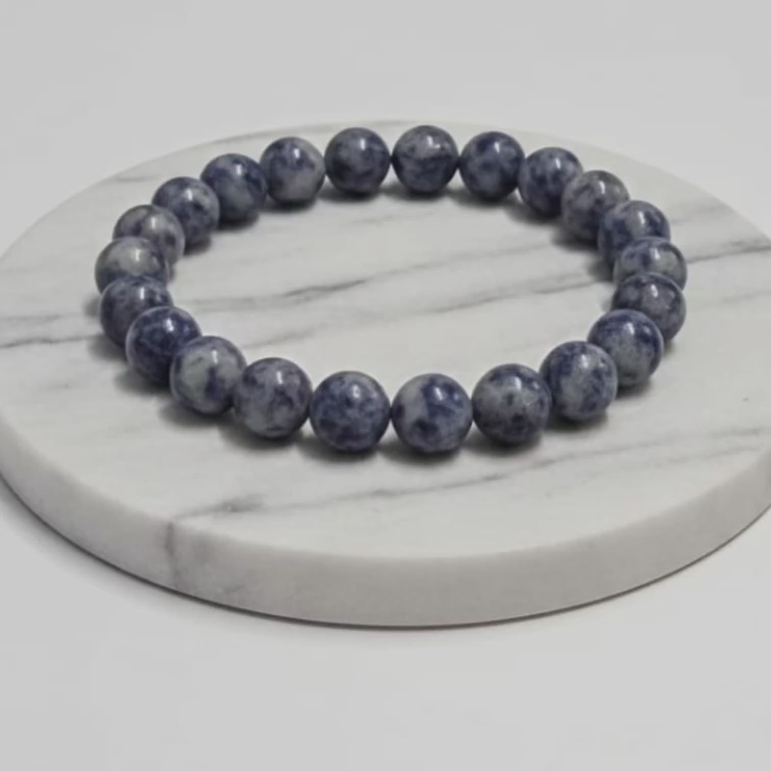 Sodalite Natural Stone Bracelet Certified Blue Healing Crystal Jewelry