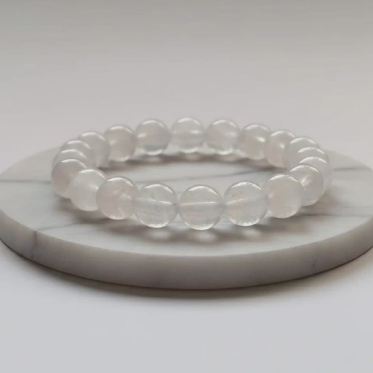 Selenite Natural Stone Bracelet Certified White Healing Crystal Jewelry