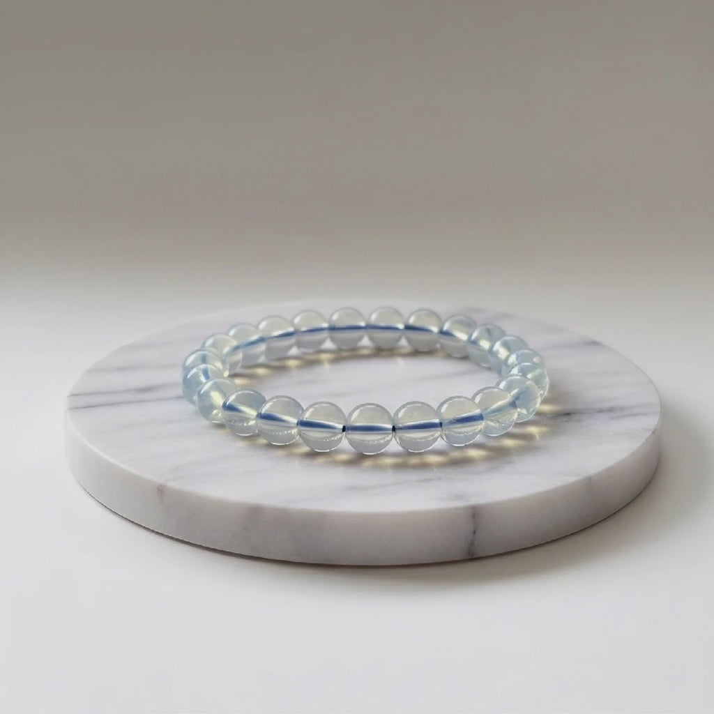 Opalite Natural Stone Bracelet | Certified Persistence & Transition Crystal Jewelry