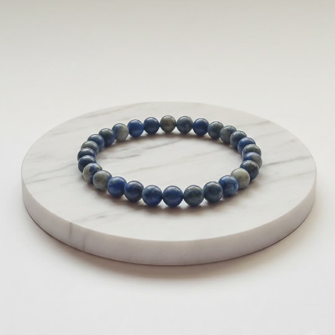 Lapis Lazuli Natural Stone Bracelet | Certified Wisdom & Spiritual Growth Crystal Jewelry