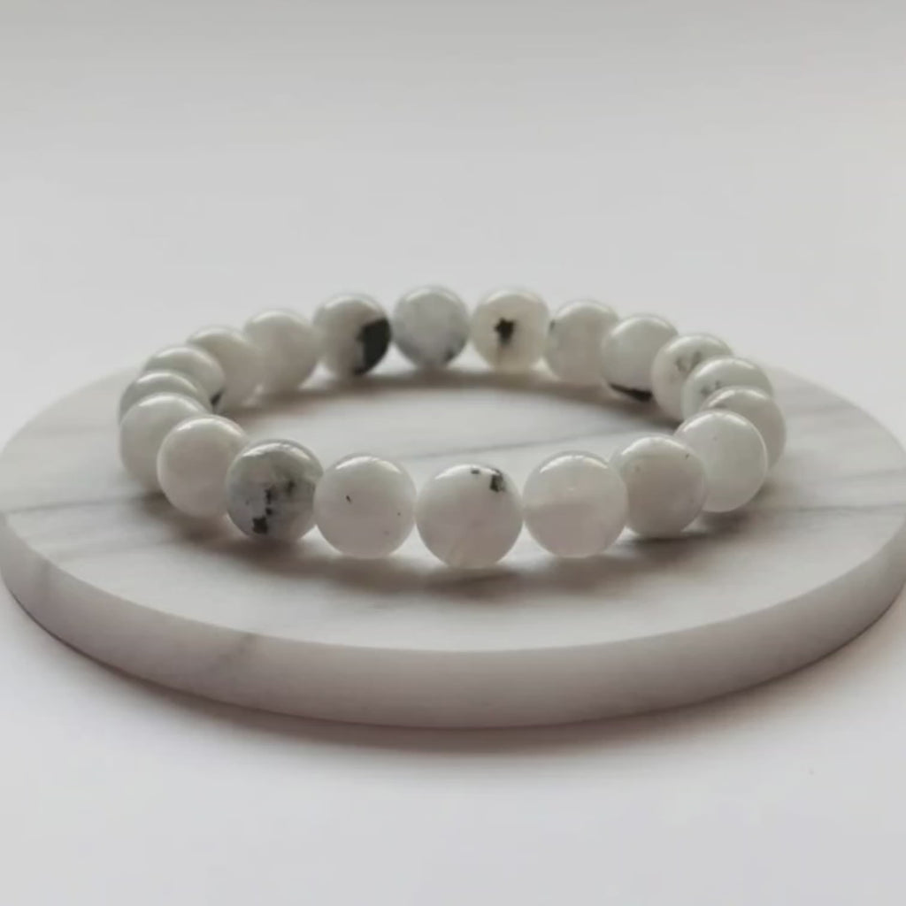 Moon Stone Natural Stone Bracelet | Certified Intuition & Balance Crystal Jewelry