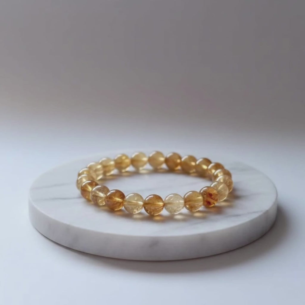 Citrine Natural Stone Bracelet | Certified Abundance Crystal Jewelry