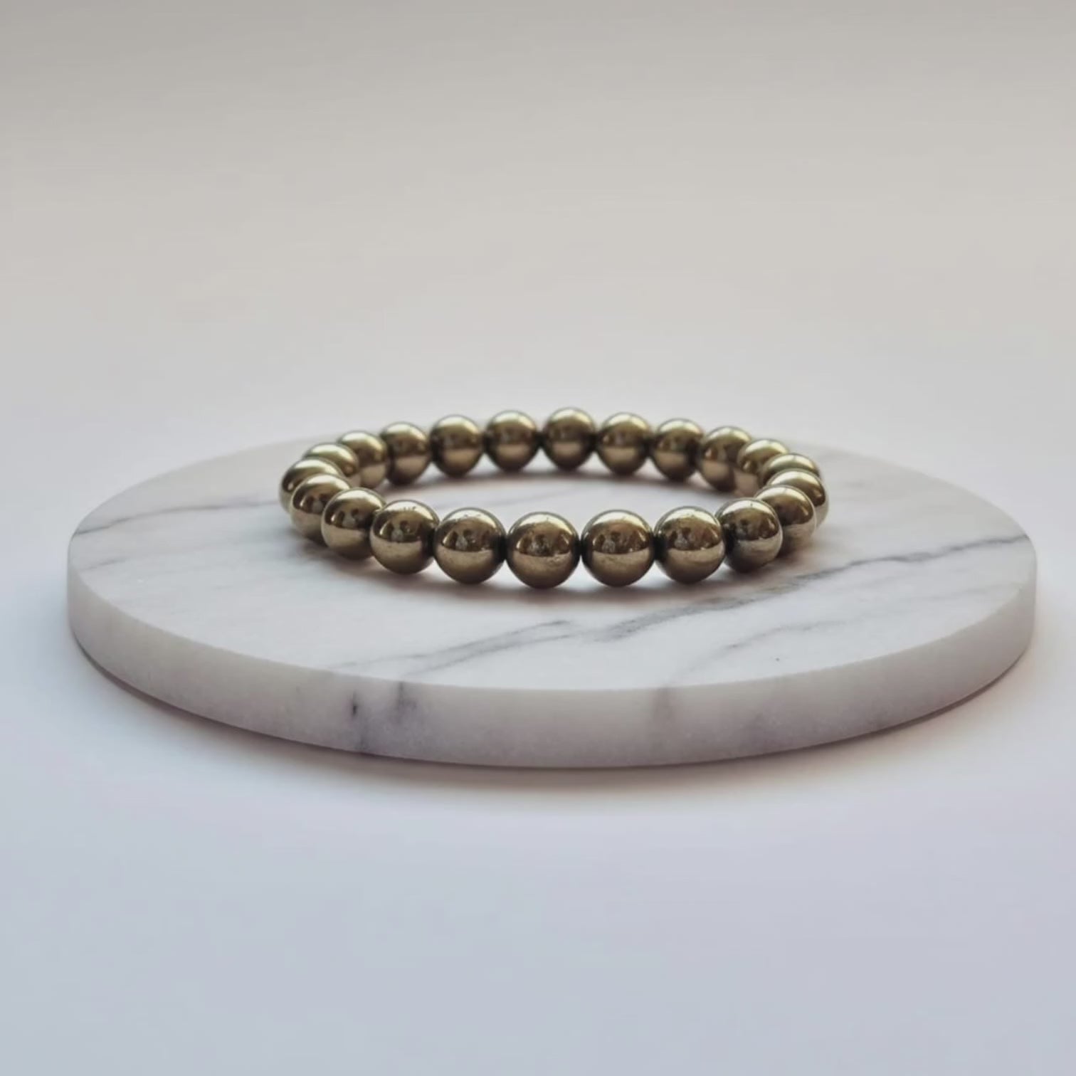 Golden Hematite Natural Stone Bracelet | Certified Stone of Grounding & Willpower Jewelry