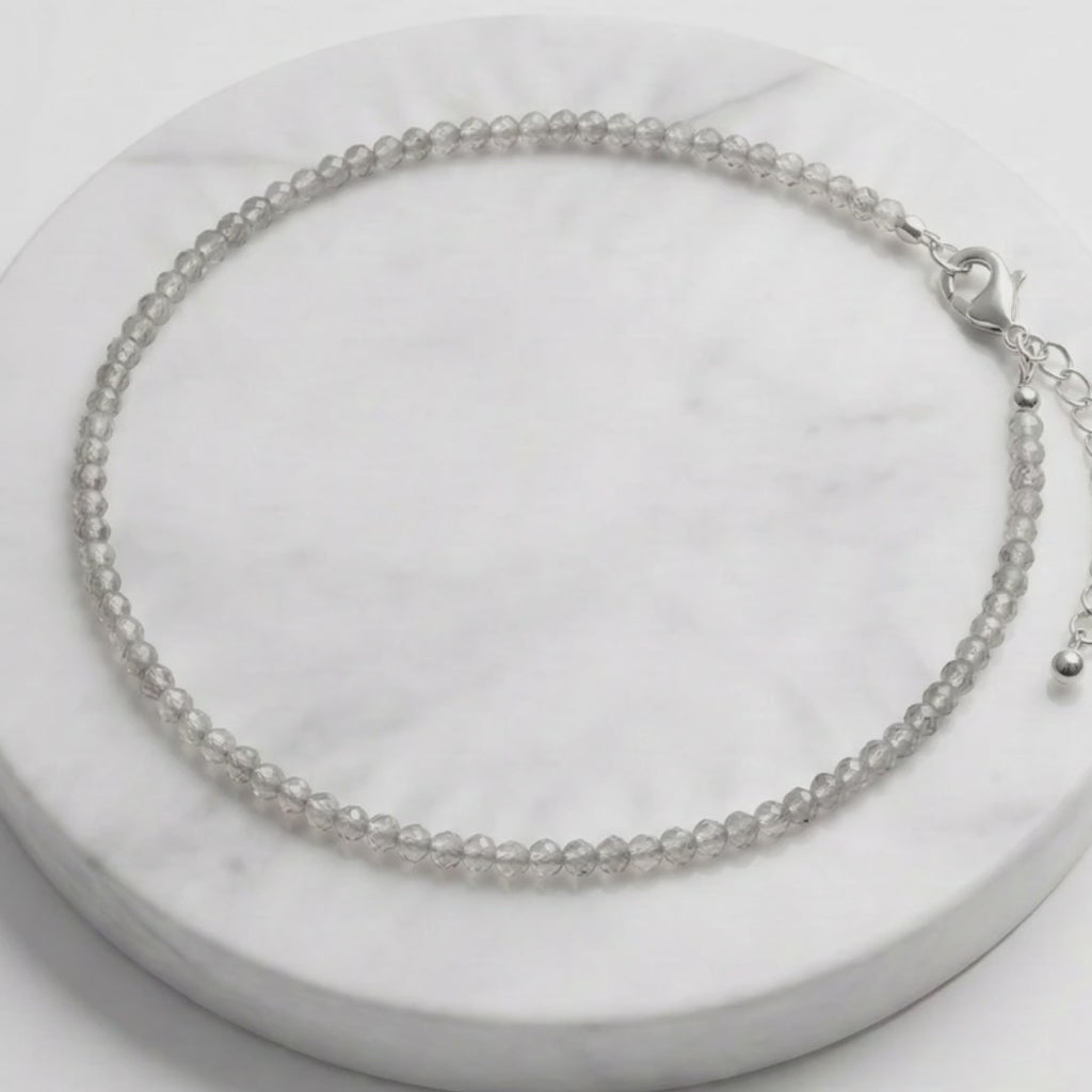 Moonstone Natural Stone Anklet | Certified Healing Crystal Jewelry