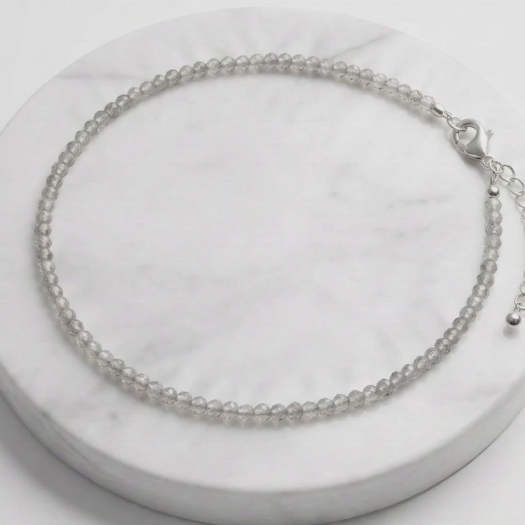 Moonstone Natural Stone Anklet | Certified Healing Crystal Jewelry