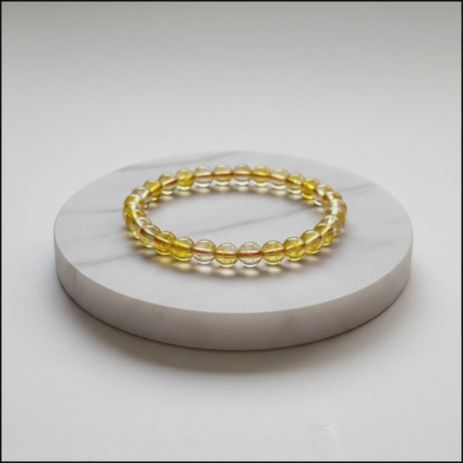 Heated Citrine Natural Stone Bracelet | Certified Energy Crystal Jewelry
