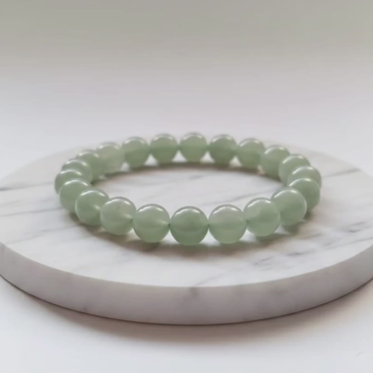 Green Aventurine Natural Stone Bracelet | Certified Stone of Luck & Heart Healing Jewelry