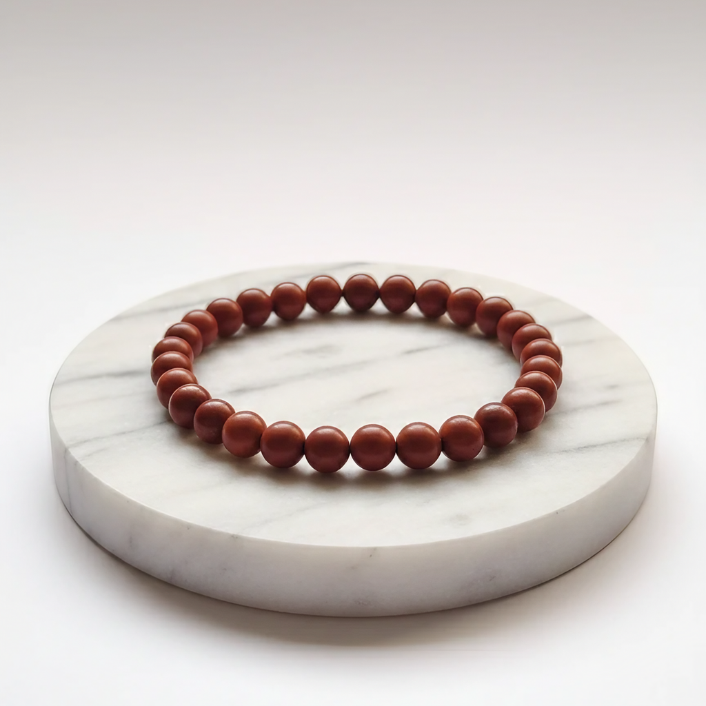 Red Jasper Natural Stone Bracelet | Certified Red Healing Crystal Jewelry