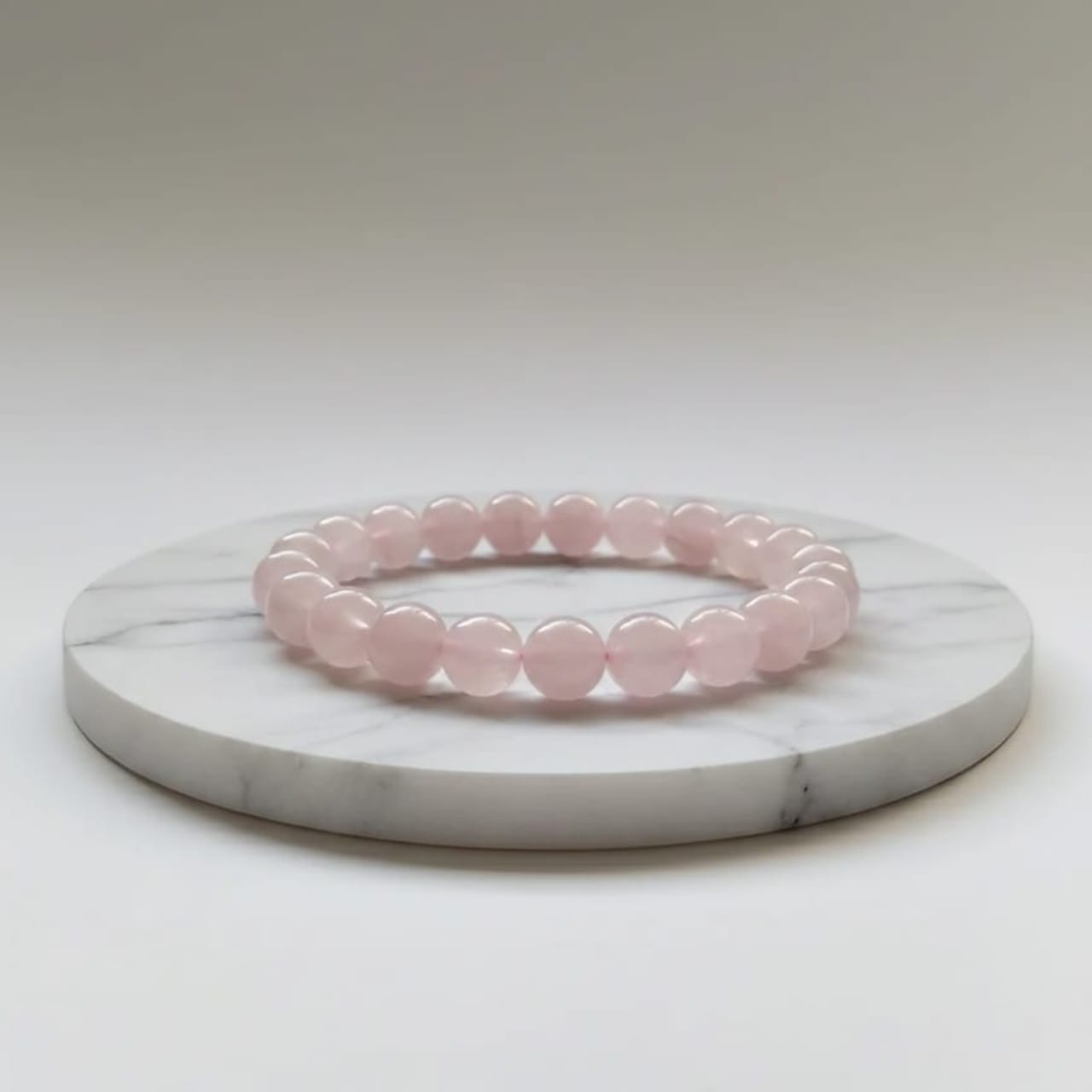 Rose Quartz Natural Stone Bracelet Certified Pink Healing Crystal Jewelry