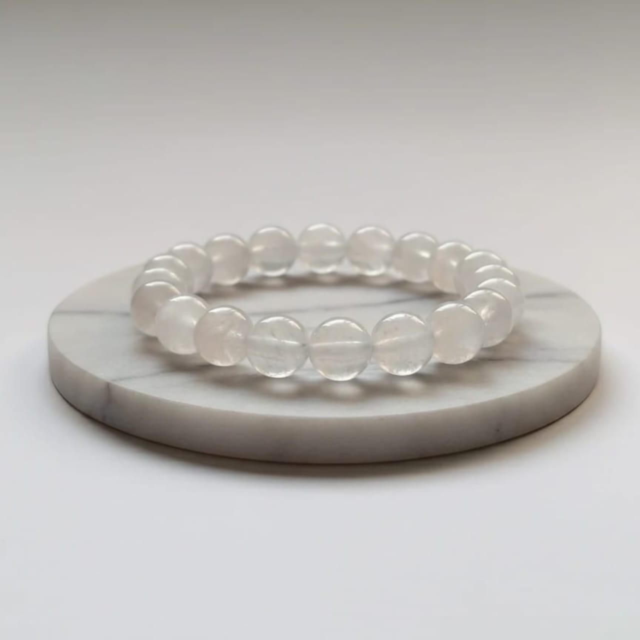 Selenite Natural Stone Bracelet Certified White Healing Crystal Jewelry