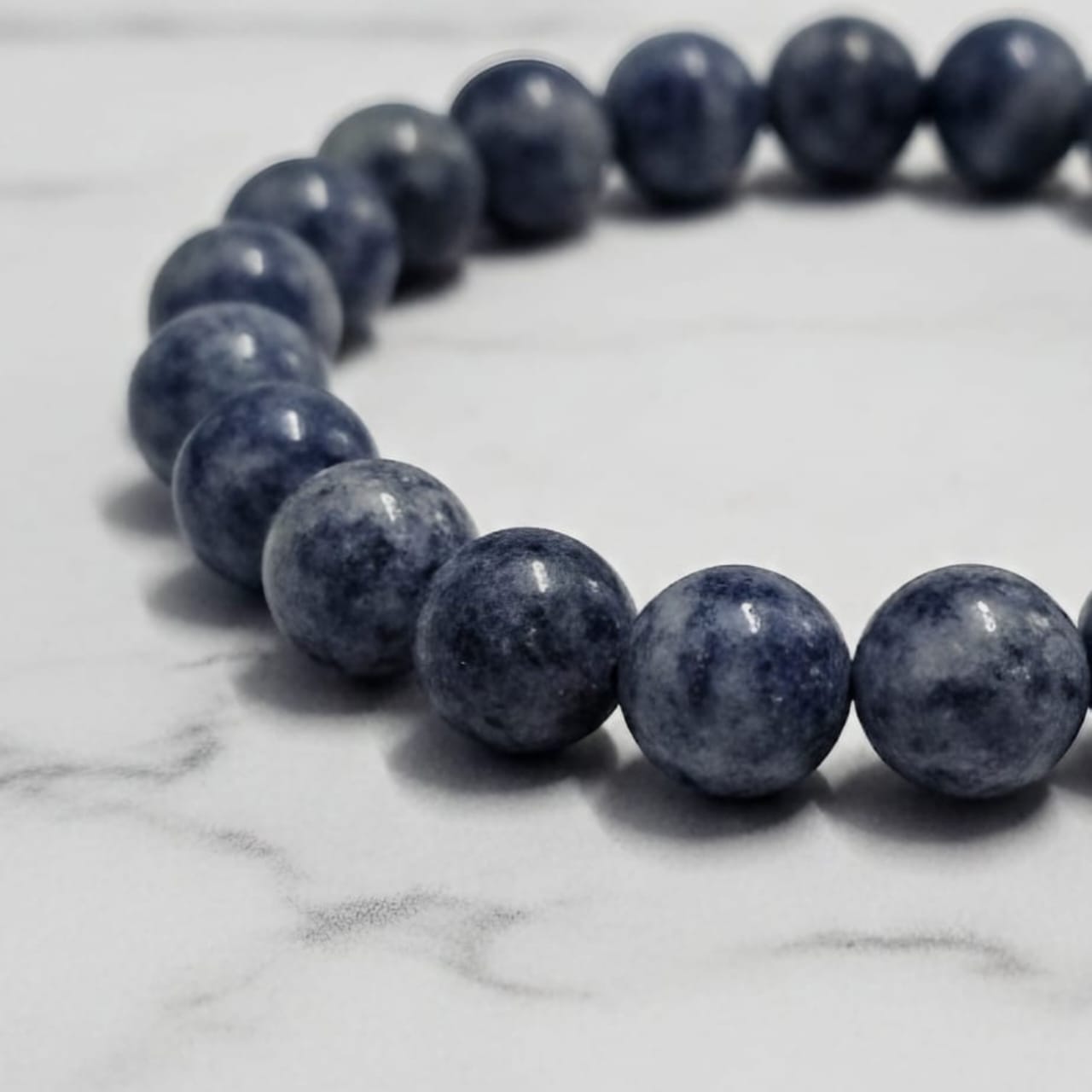 Sodalite Natural Stone Bracelet Certified Blue Healing Crystal Jewelry