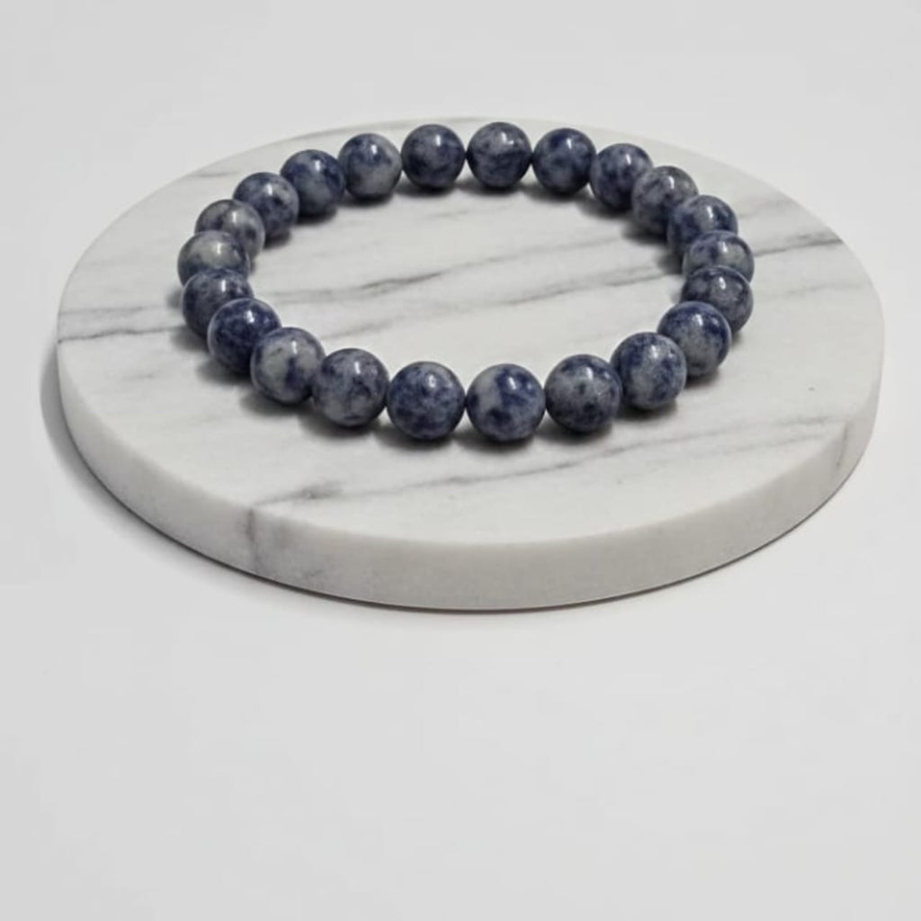 Sodalite Natural Stone Bracelet Certified Blue Healing Crystal Jewelry